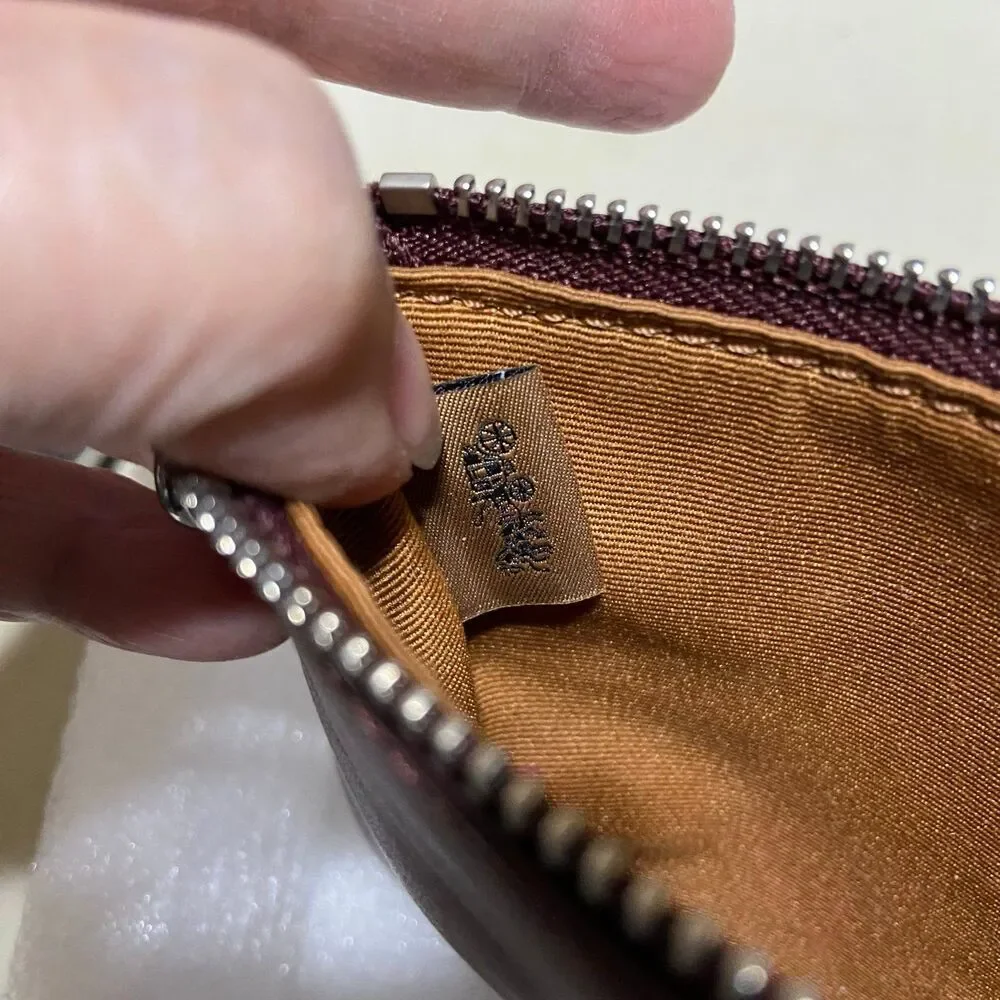 Coach Burgundy Wristlet